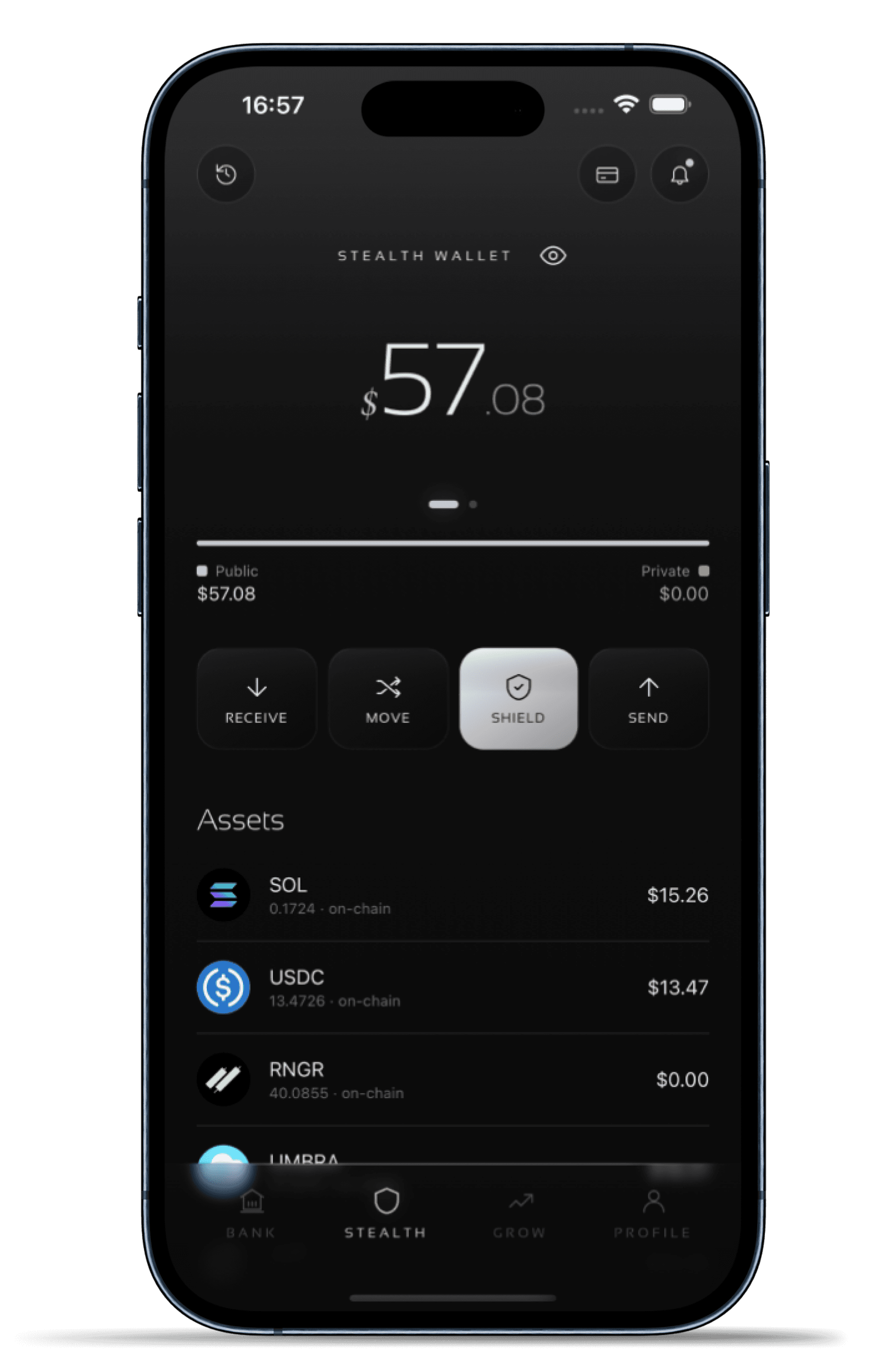 Import or create your stealth wallet